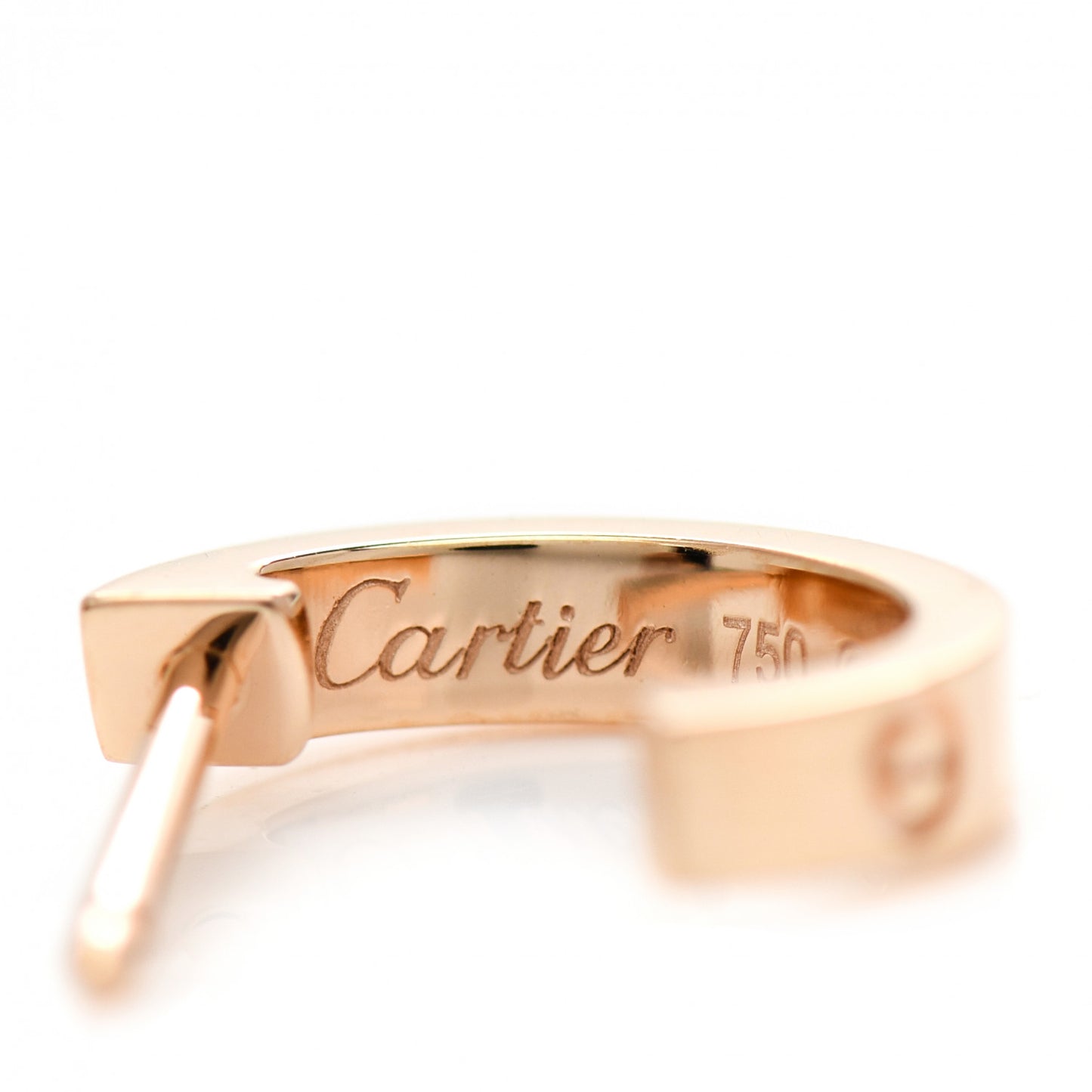 18K Pink Gold Small LOVE Hoop Earrings