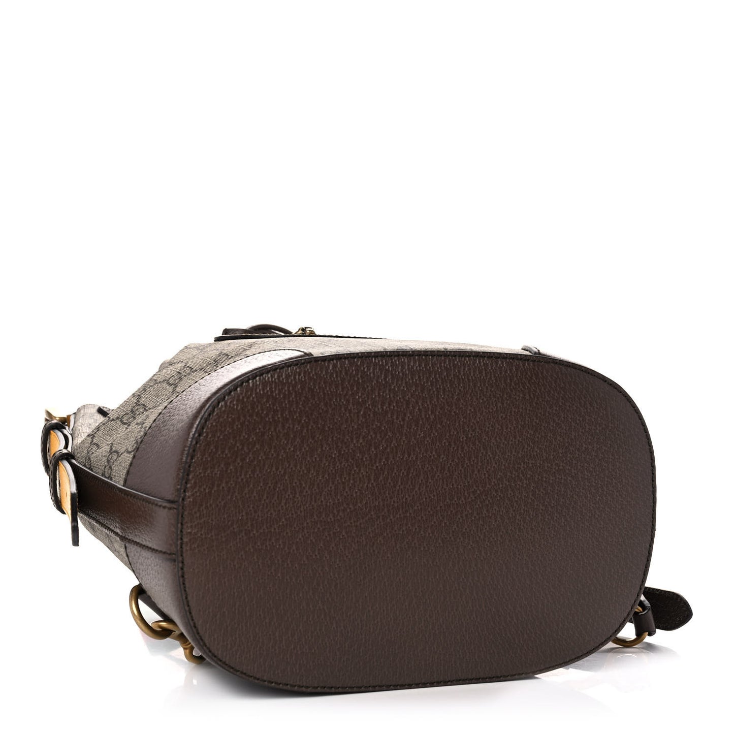 GG Supreme Monogram Neo Vintage Drawstring Bucket Backpack Beige New Acero Crop