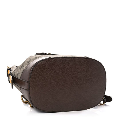 Gucci GG Supreme Monogram Neo Vintage Drawstring Bucket Backpack Beige New Acero Crop 4 of 11