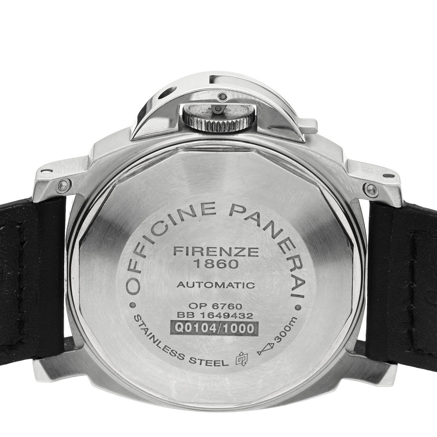 Stainless Steel Calfskin 40mm Luminor Marina Automatic Watch Black PAM00048