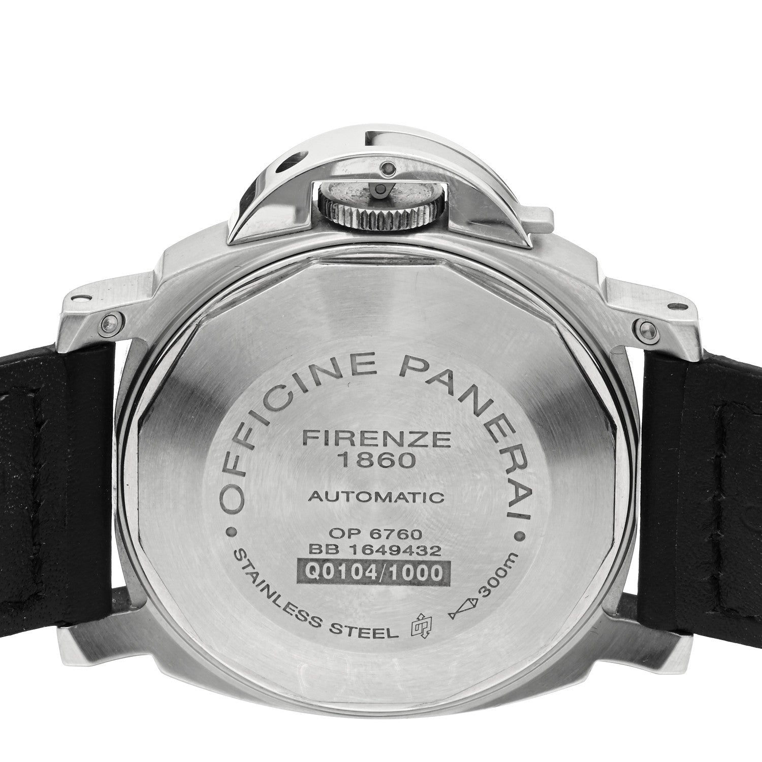 Panerai Stainless Steel Calfskin 40mm Luminor Marina Automatic Watch Black PAM00048 4 of 5