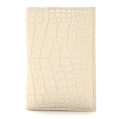Hermes Matte Alligator MC2 Euclide Card Holder Beton 1 of 9