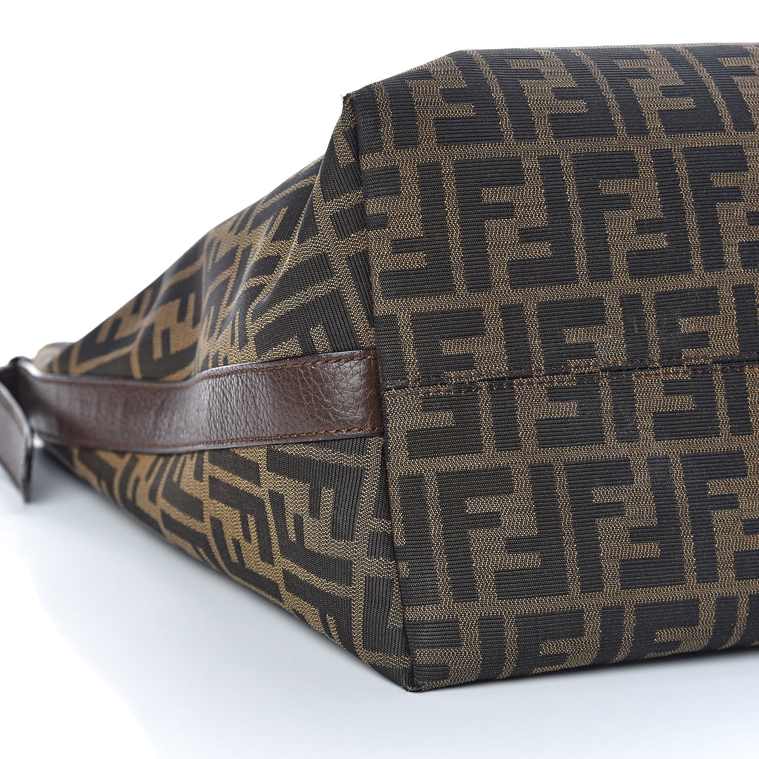 Fendi Zucca Vitello Artic Large Hobo Tobacco Castagna 9 of 10