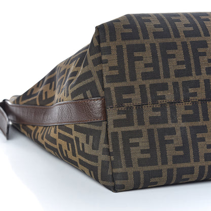 Fendi Zucca Vitello Artic Large Hobo Tobacco Castagna 9 of 10