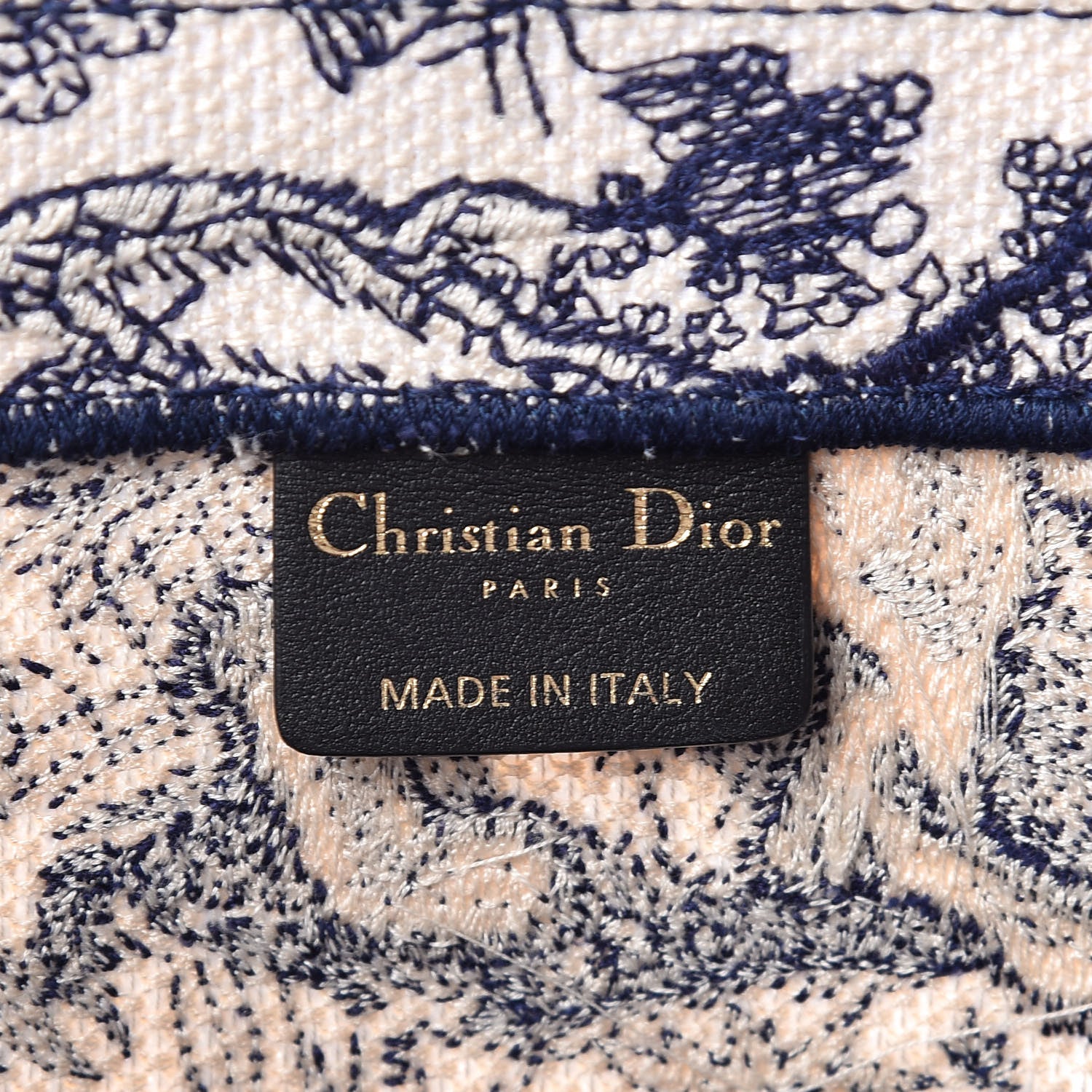 Christian Dior Canvas Embroidered Medium Dioriviera Toile De Jouy Book Tote Blue 6 of 9