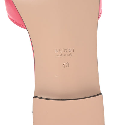 Gucci Cosmos Softy Calfskin Interlocking G Cut Out Slide Sandals 40 Rhodamine Pink 7 of 9