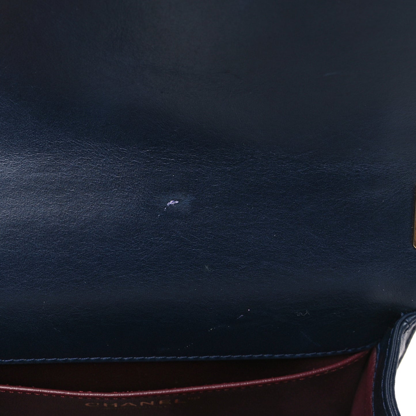 Calfskin Embossed Small Paris Salzburg Boy Flap Navy