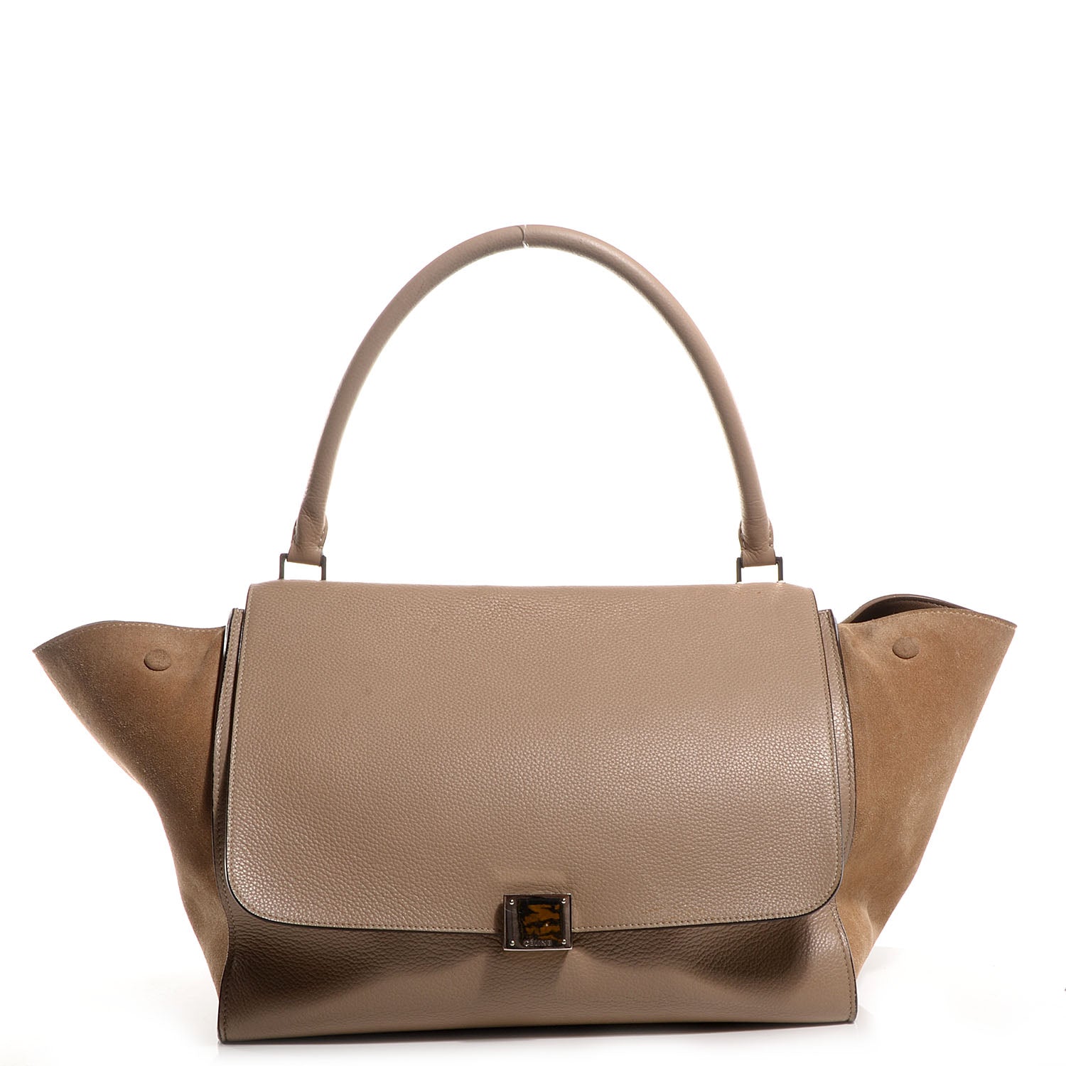 Celine Calfskin and Suede Large Trapeze Dune 1 of 9