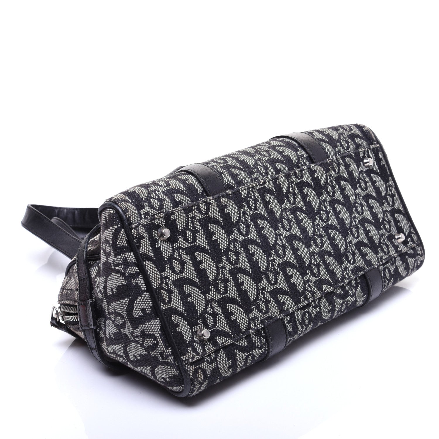 Christian Dior Denim Monogram Charms Shoulder Bag Black 4 of 14