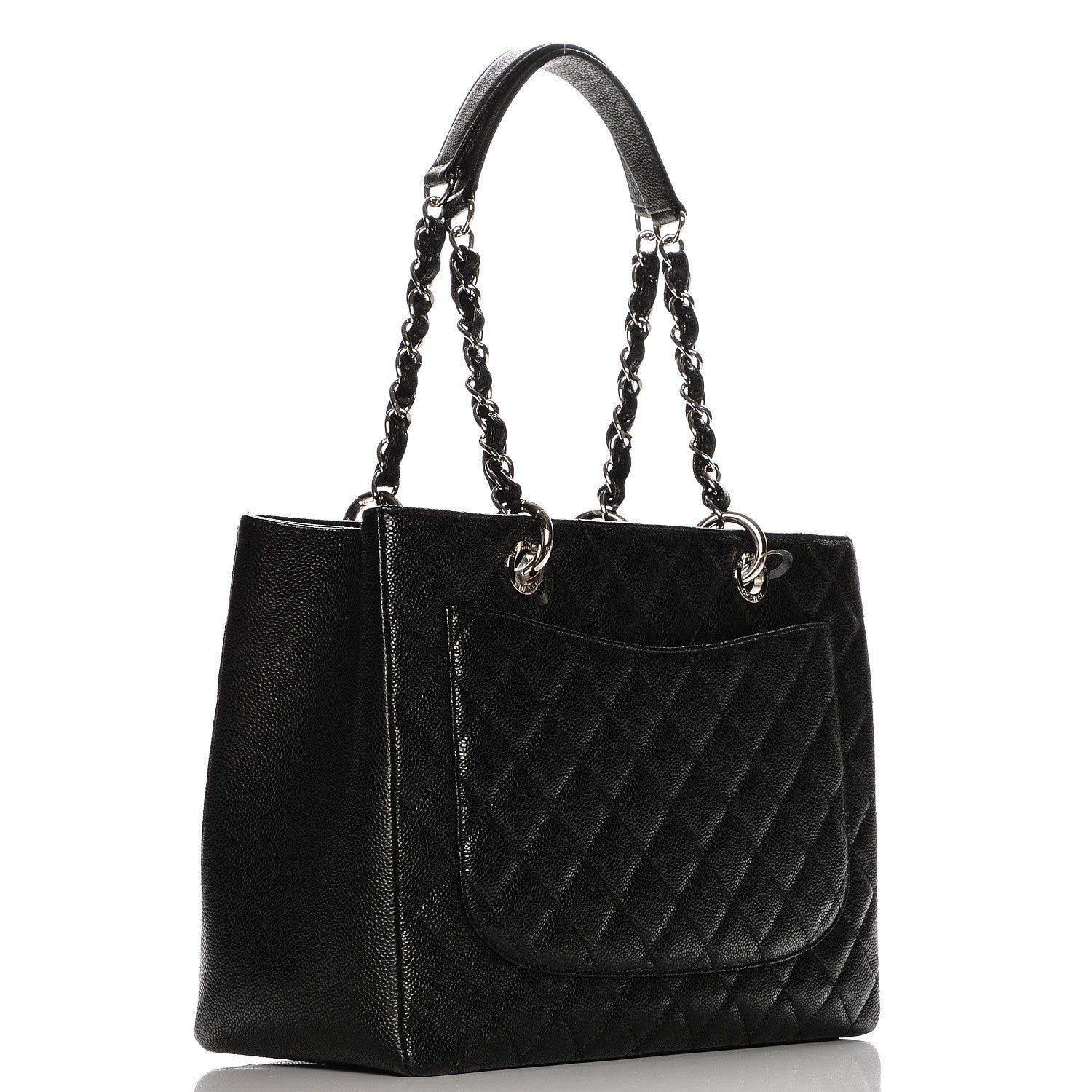 Chanel Caviar Quilted Grand Shopping Tote GST Black 3 of 8