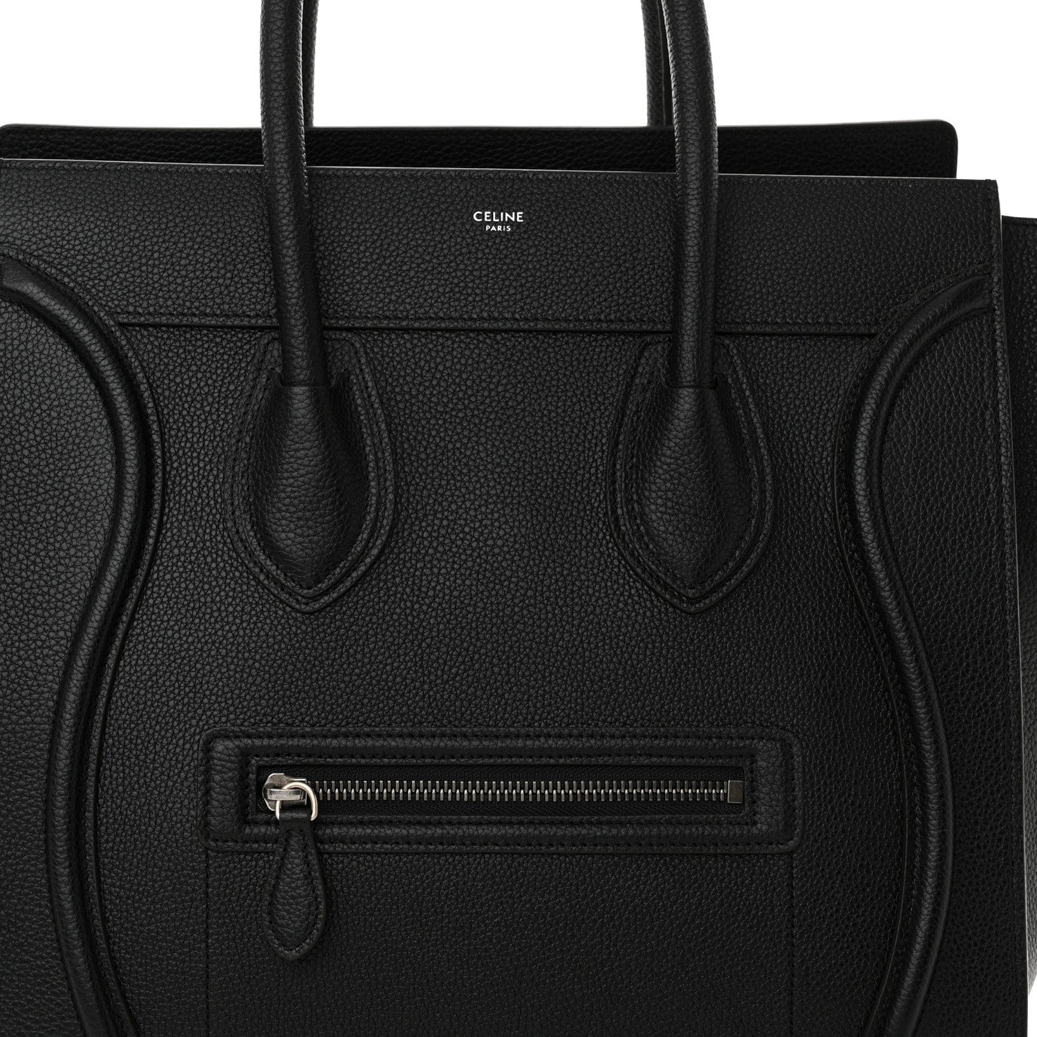 Celine Drummed Calfskin Mini Luggage Black 8 of 13