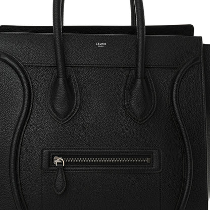 Celine Drummed Calfskin Mini Luggage Black 8 of 13