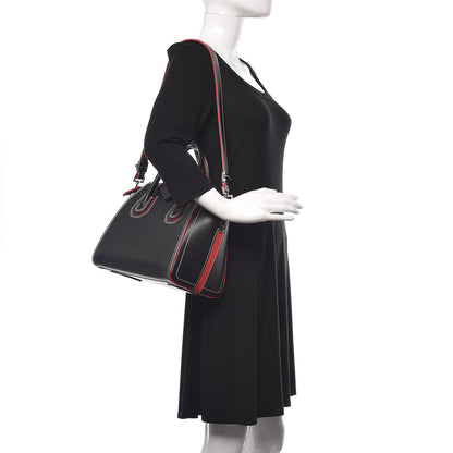Givenchy Calfskin Contrast Stitched Small Antigona Black 2 of 13
