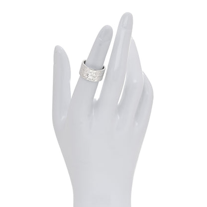 Tiffany Sterling Silver 10mm Notes Wide Ring 50 5.5 2 of 5