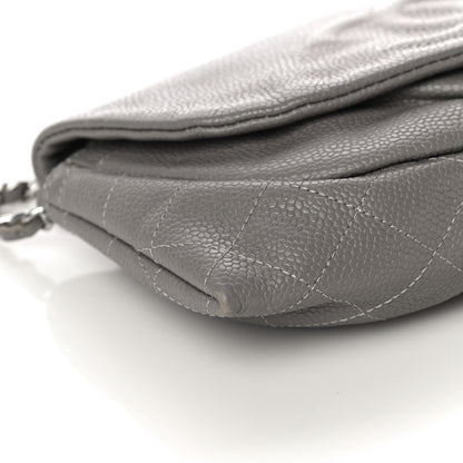 Chanel Caviar Half Moon Wallet On Chain WOC Grey 10 of 16