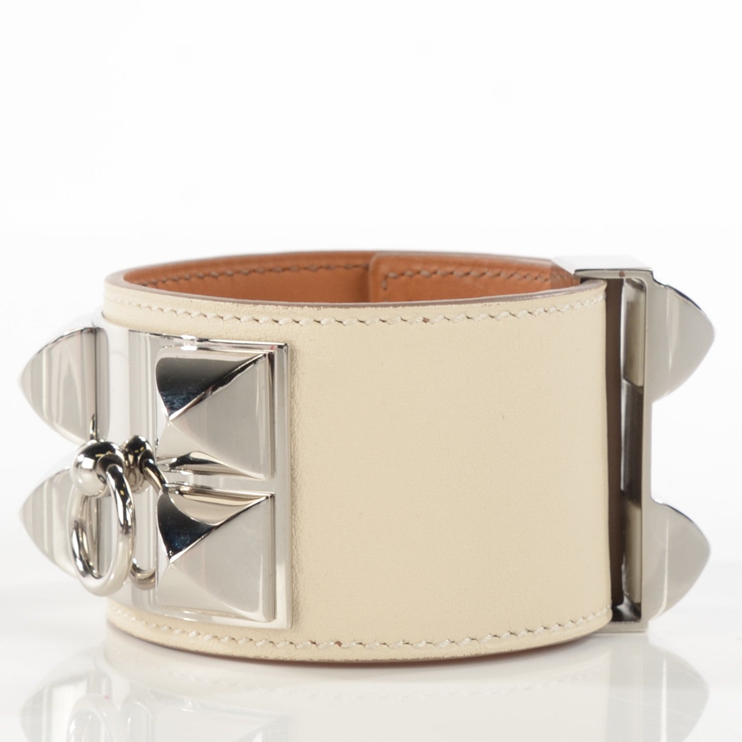 Hermes Swift Collier de Chien CDC Bracelet S Craie 3 of 7