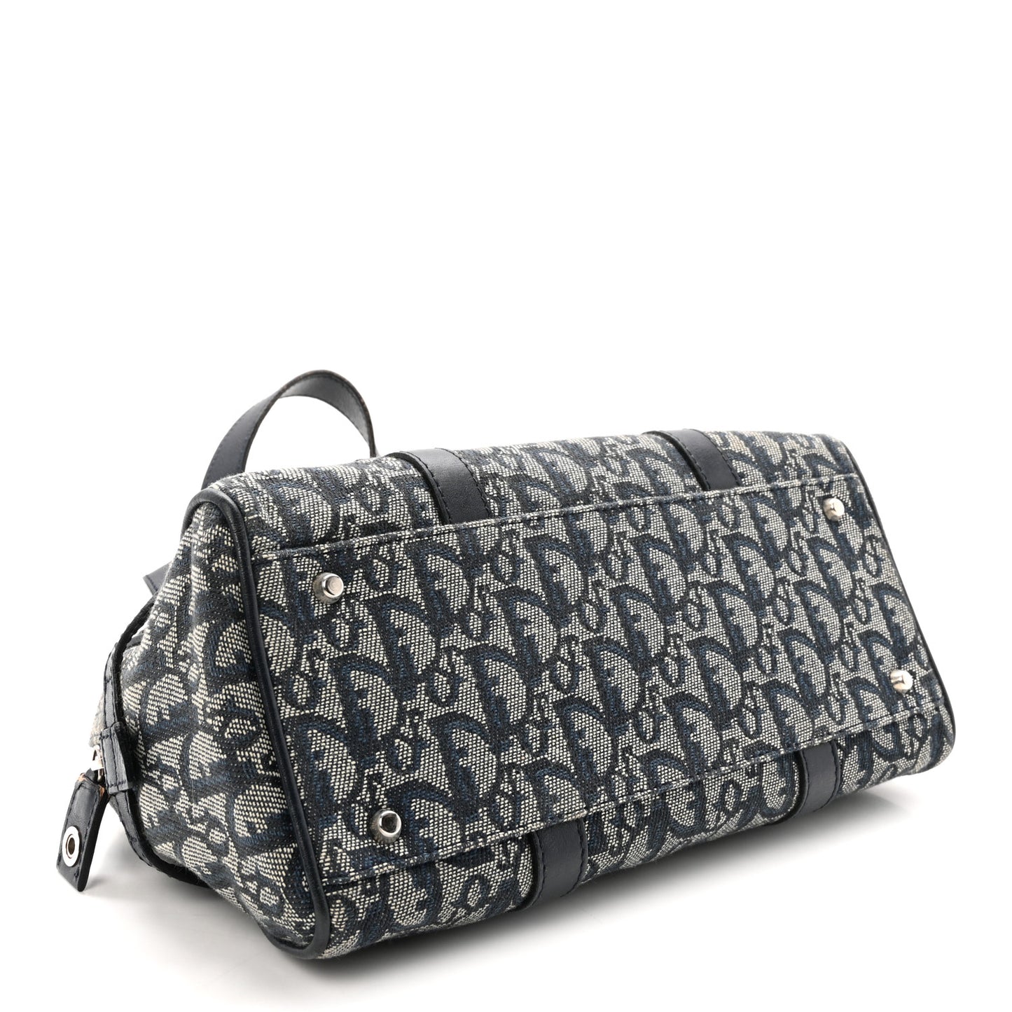 Denim Monogram Charms Shoulder Bag Blue
