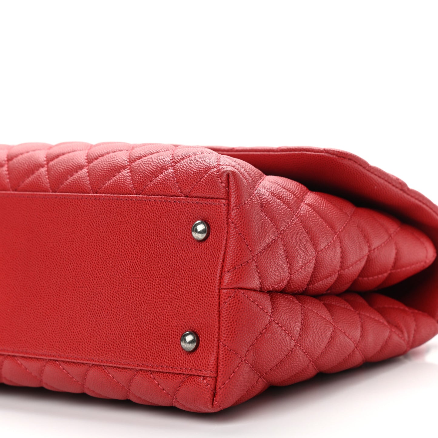 Caviar Quilted Medium Coco Handle Flap Red