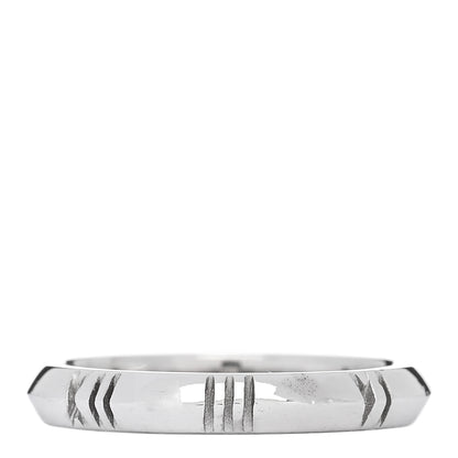 Tiffany 18K White Gold Atlas X Closed Narrow Ring 53 6.5 1 of 5