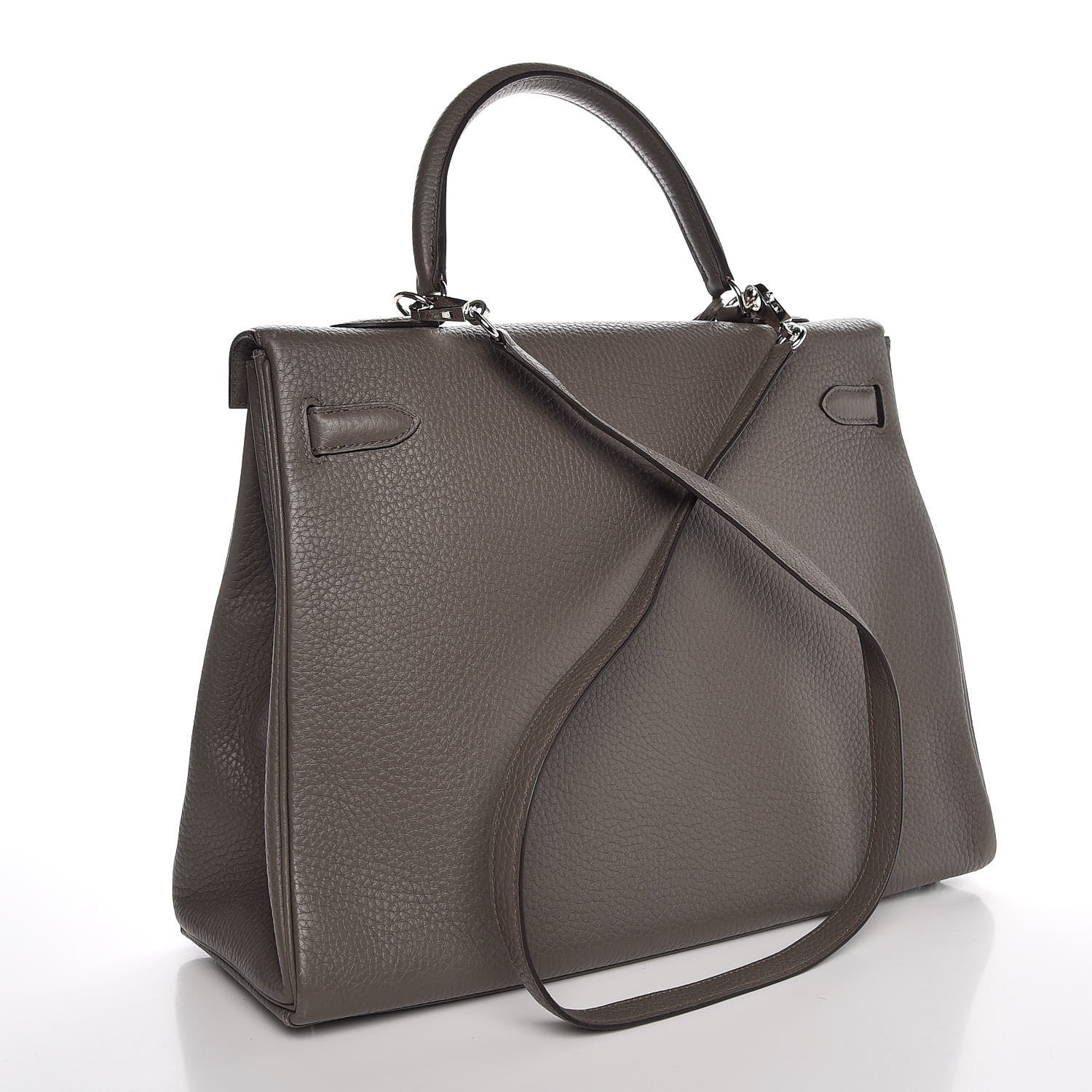 Hermes Taurillon Clemence Kelly Retourne 35 Etain 4 of 40