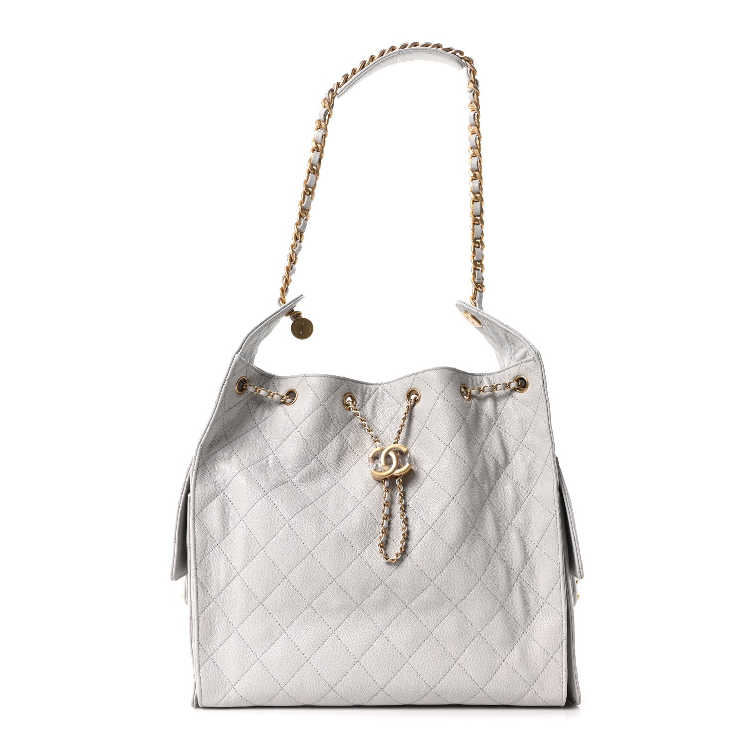 Chanel Caviar Quilted Medium Chanel 25 Handbag Light Gray 1 of 11