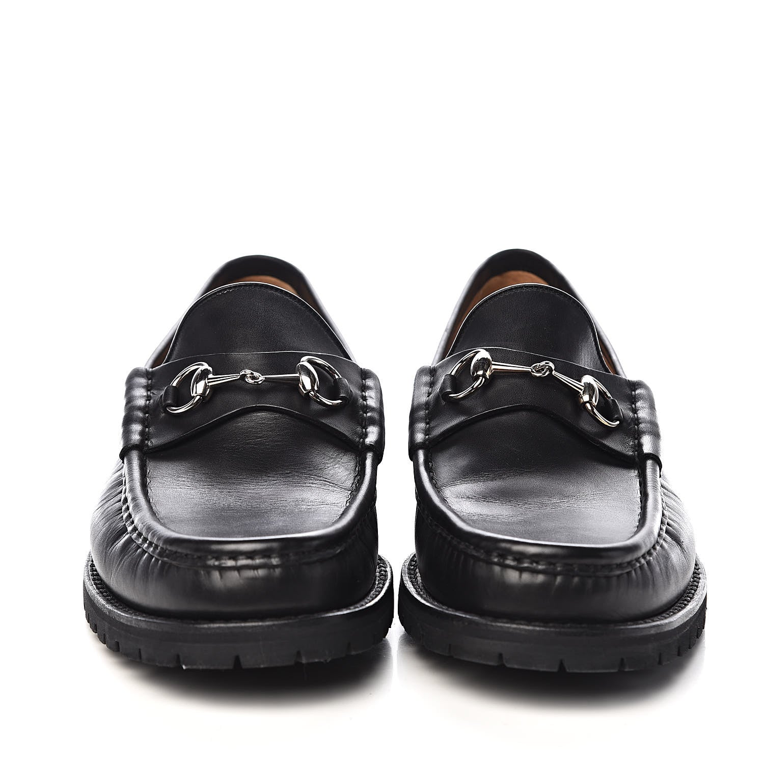 Gucci Laredo Calfskin Mens Horsebit Loafers 11 Black 2 of 10