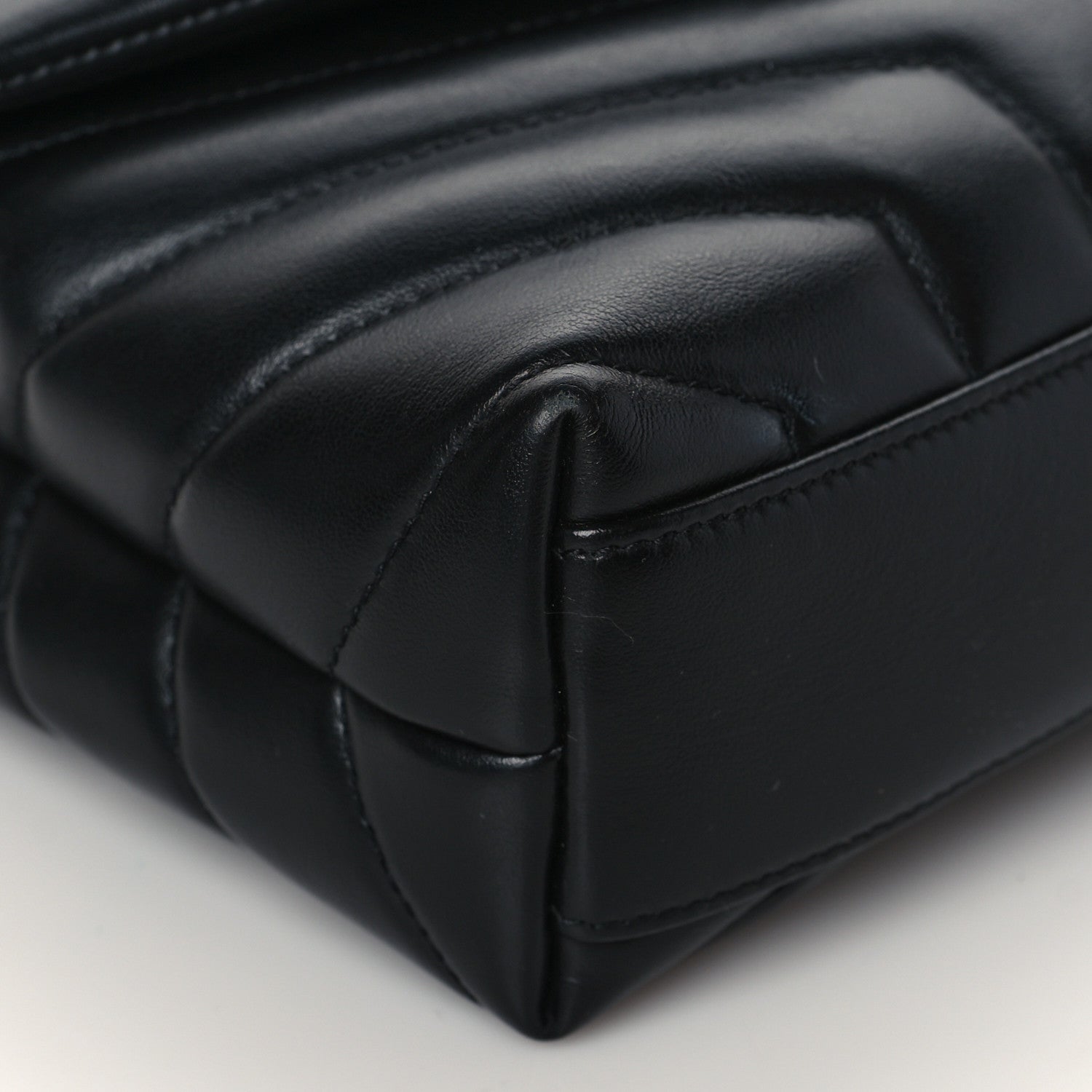 Saint Laurent Calfskin Y Quilted Monogram Toy Loulou Crossbody Bag Black 8 of 9