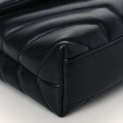Saint Laurent Calfskin Y Quilted Monogram Toy Loulou Crossbody Bag Black 8 of 9