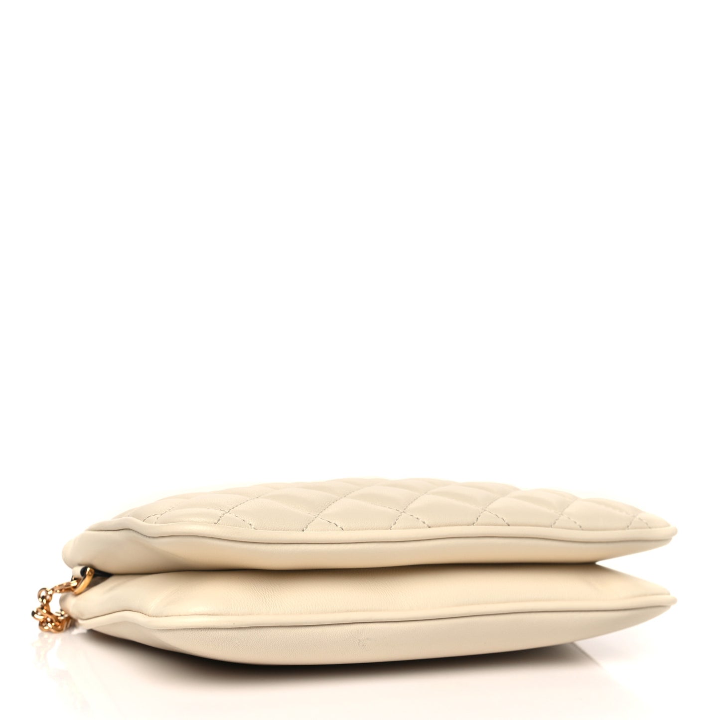 Nappa Quilted La Medusa Shoulder Bag Off White