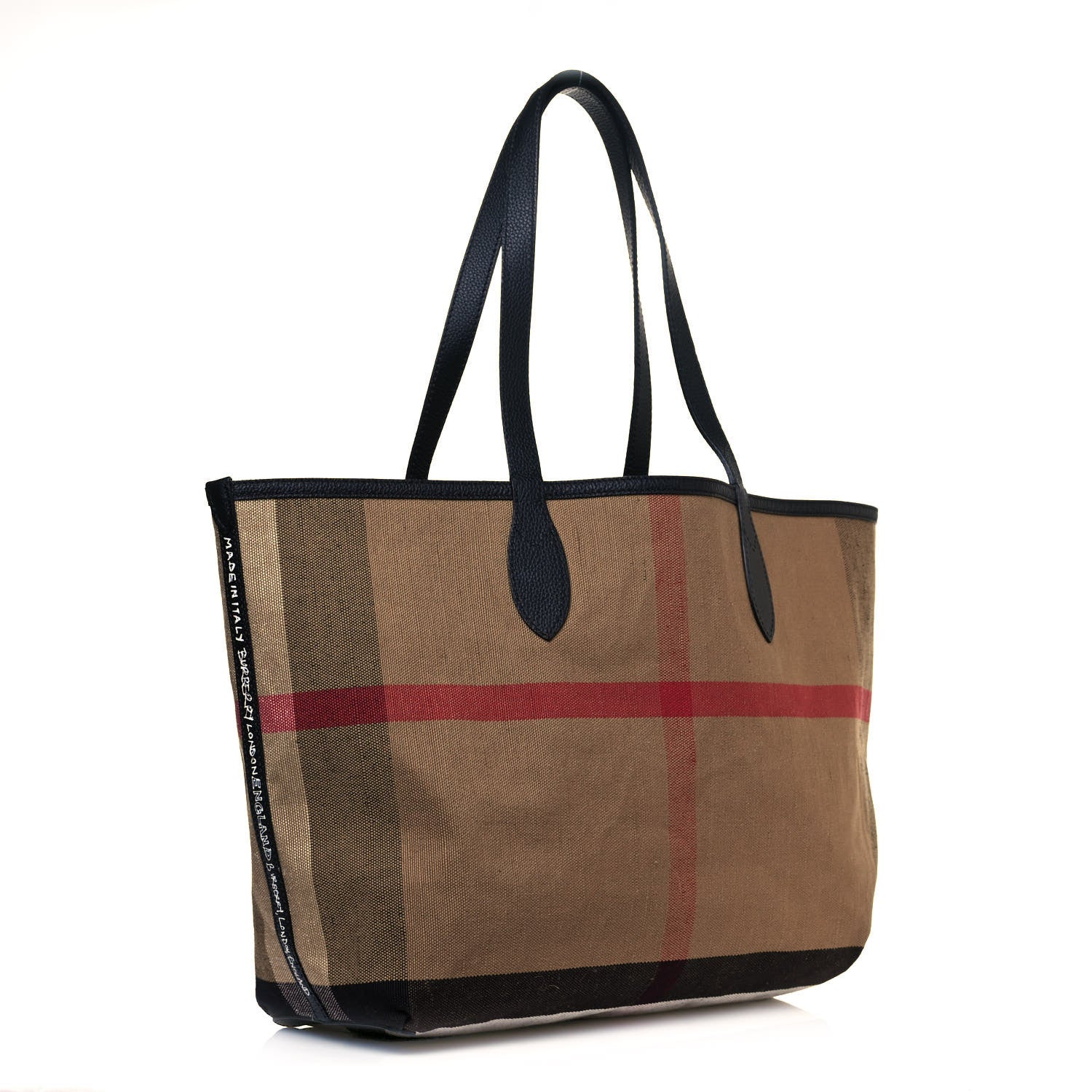 Burberry Coated Canvas Medium Reversible Doodle Tote Black 10 of 15