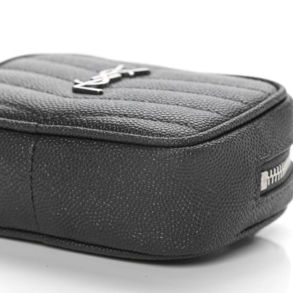 Saint Laurent Grain De Poudre Matelasse Monogram Baby Lou Camera Bag Dark Smog 9 of 11