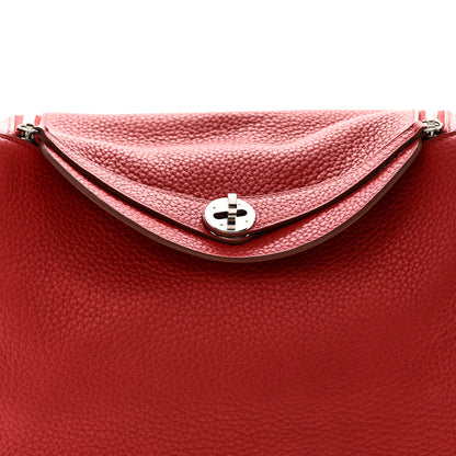Hermes Taurillon Clemence Lindy 30 Rouge Garance 8 of 12