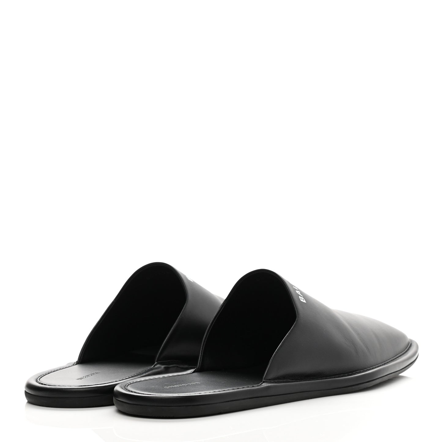 Smooth Calfskin Mens Cozy Slip-On Loafers 45 Black White