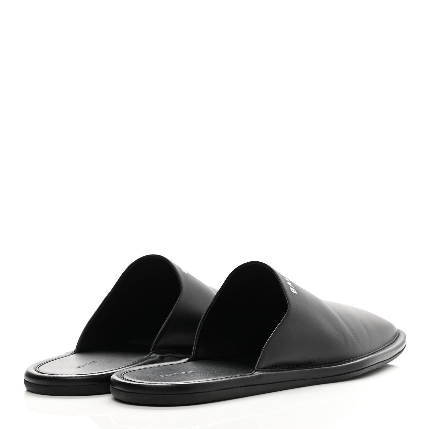 Balenciaga Smooth Calfskin Mens Cozy Slip-On Loafers 45 Black White 4 of 8
