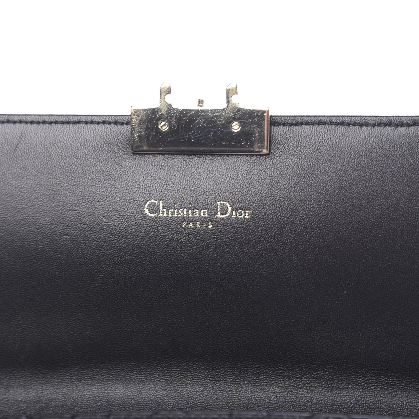 Lambskin Cannage Miss Dior Promenade Pouch Black