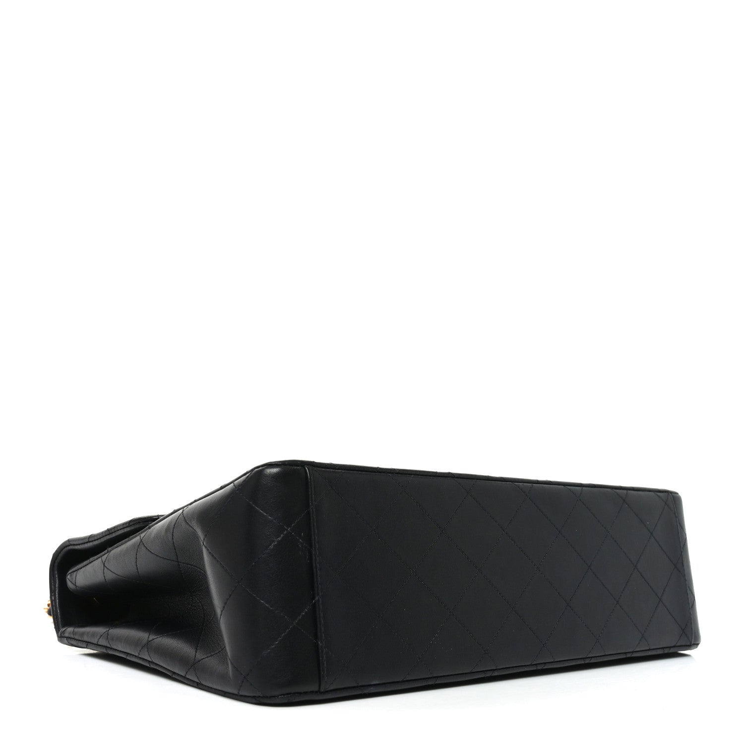 Chanel Lambskin Quilted XL Jumbo Single Flap Black 4 of 10