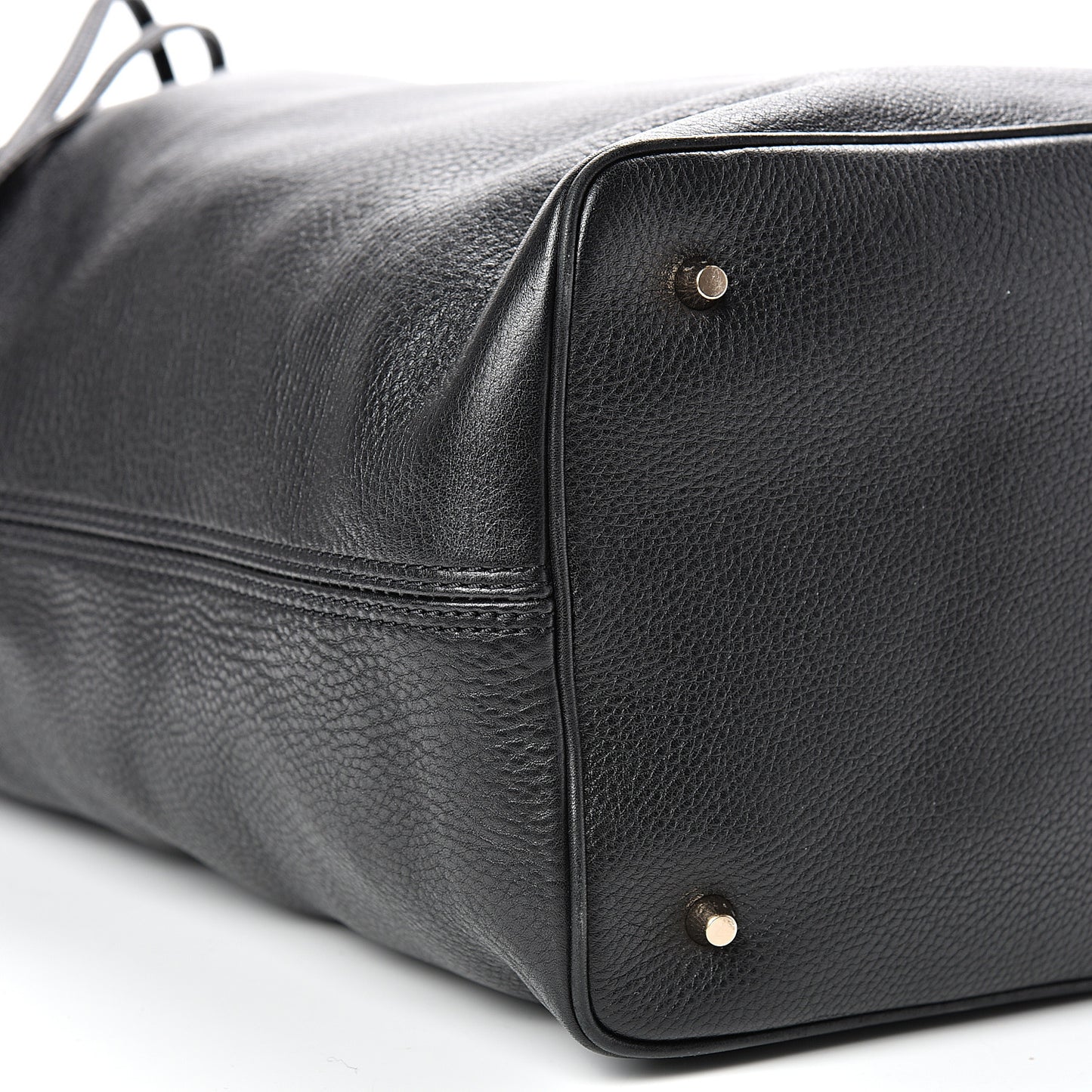 Grainy Calfskin Medium Check Ashby Hobo Black