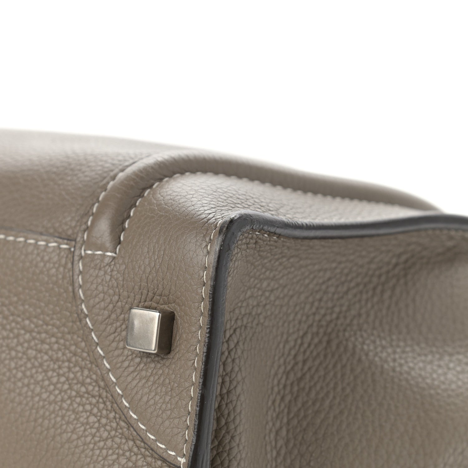 Celine Drummed Calfskin Mini Luggage Souris 12 of 14