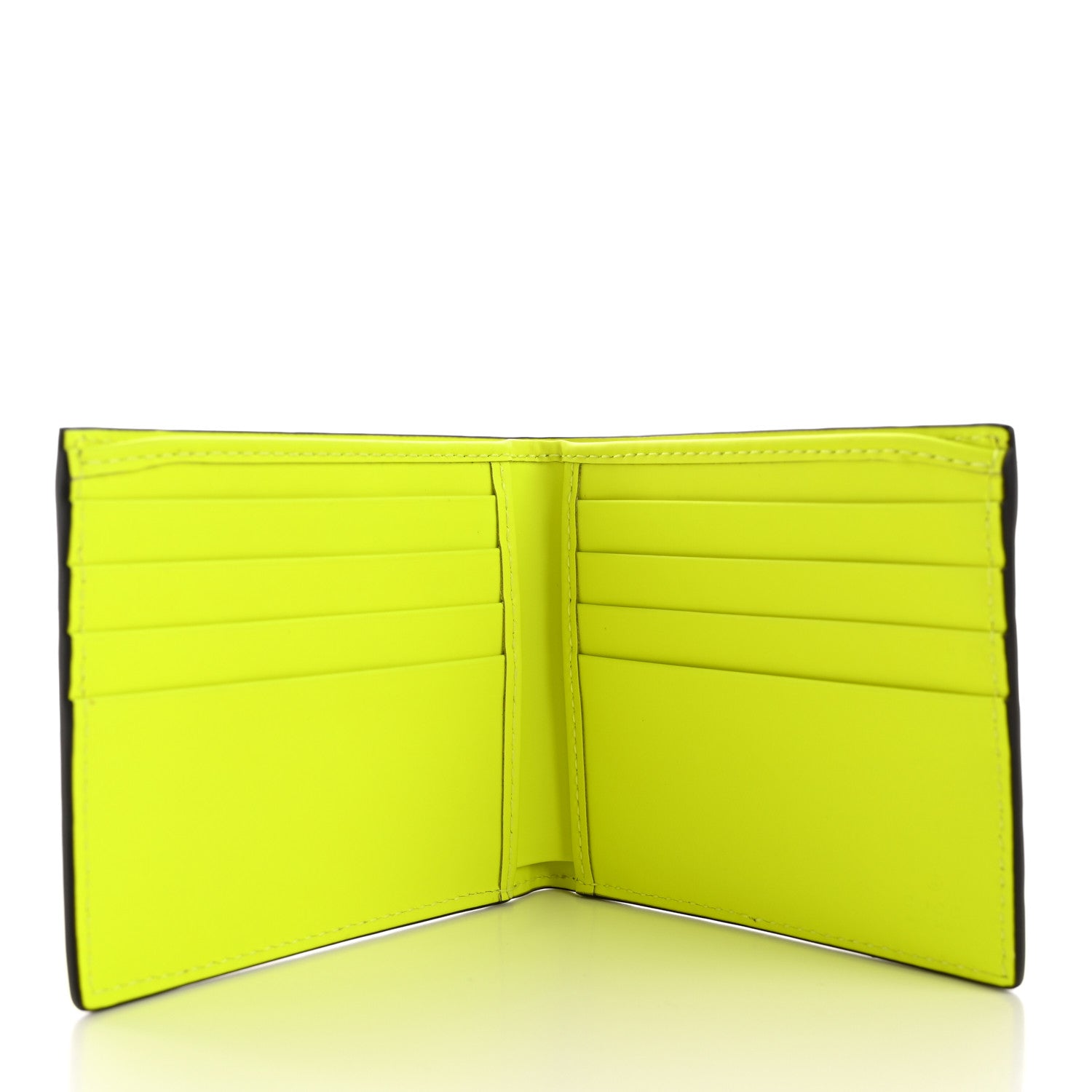 Gucci Rubber Effect GG Embossed Bi-Fold Wallet Fluorescent Yellow 5 of 9