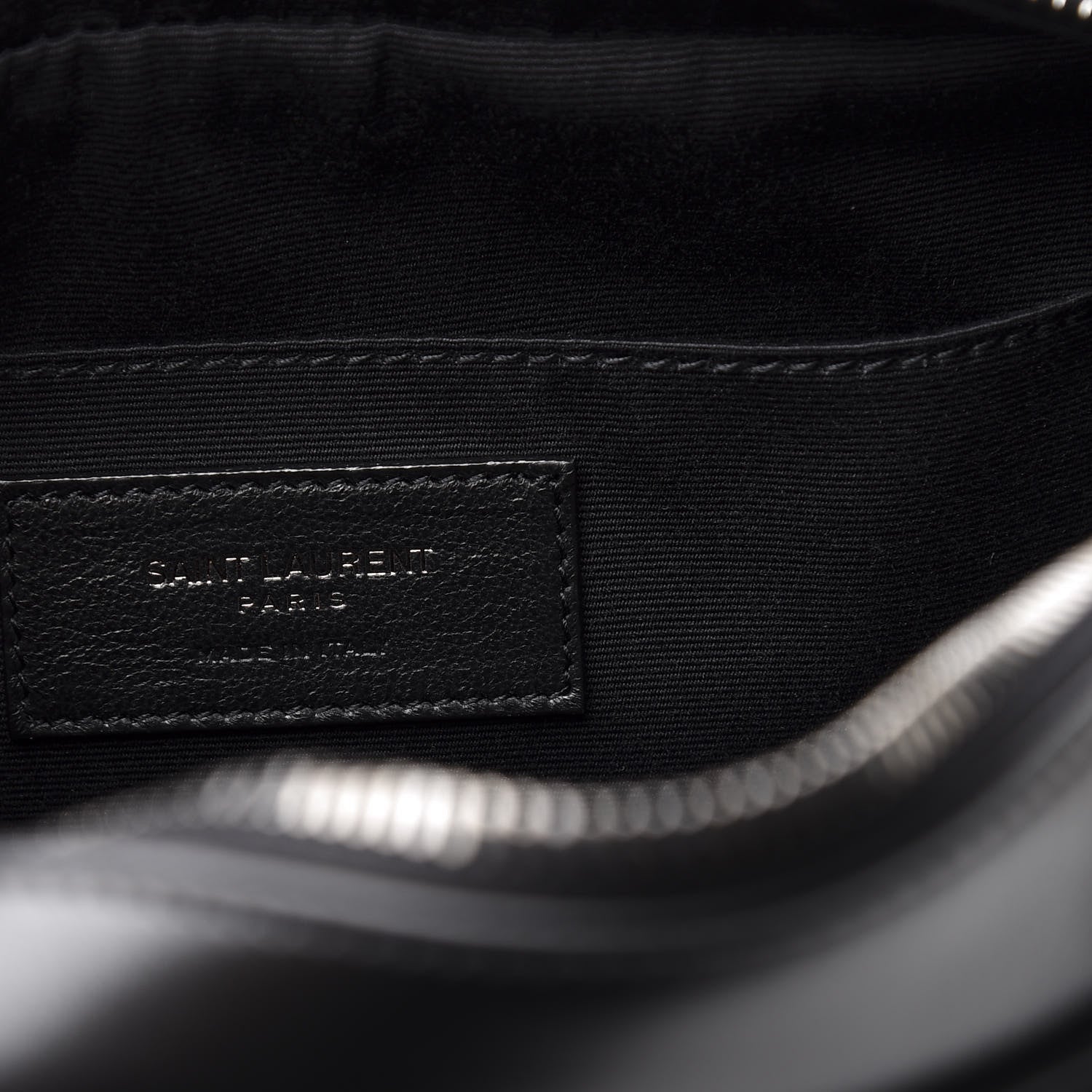 Saint Laurent Calfskin Matelasse Monogram Lou Camera Bag Black 5 of 9