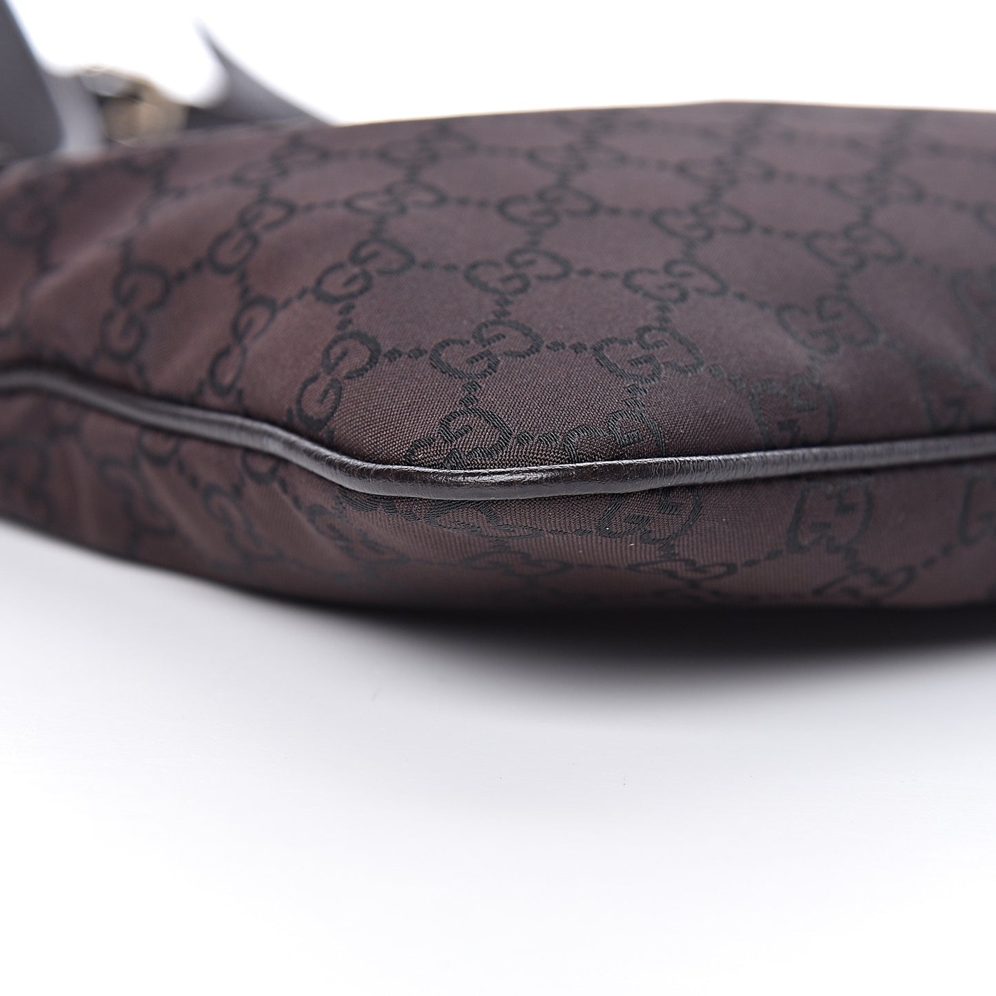 Nylon Monogram Flat Messenger Bag Brown