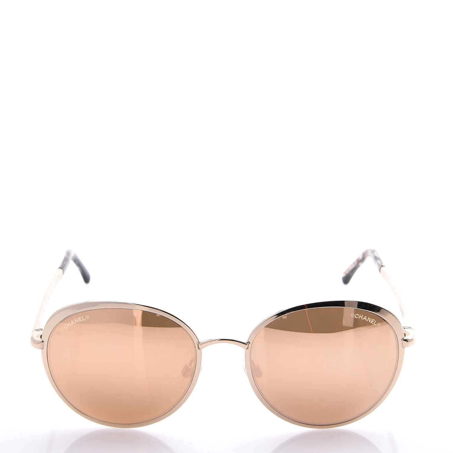 Chanel Round Mirror Sunglasses 4206 Rose Gold 2 of 8