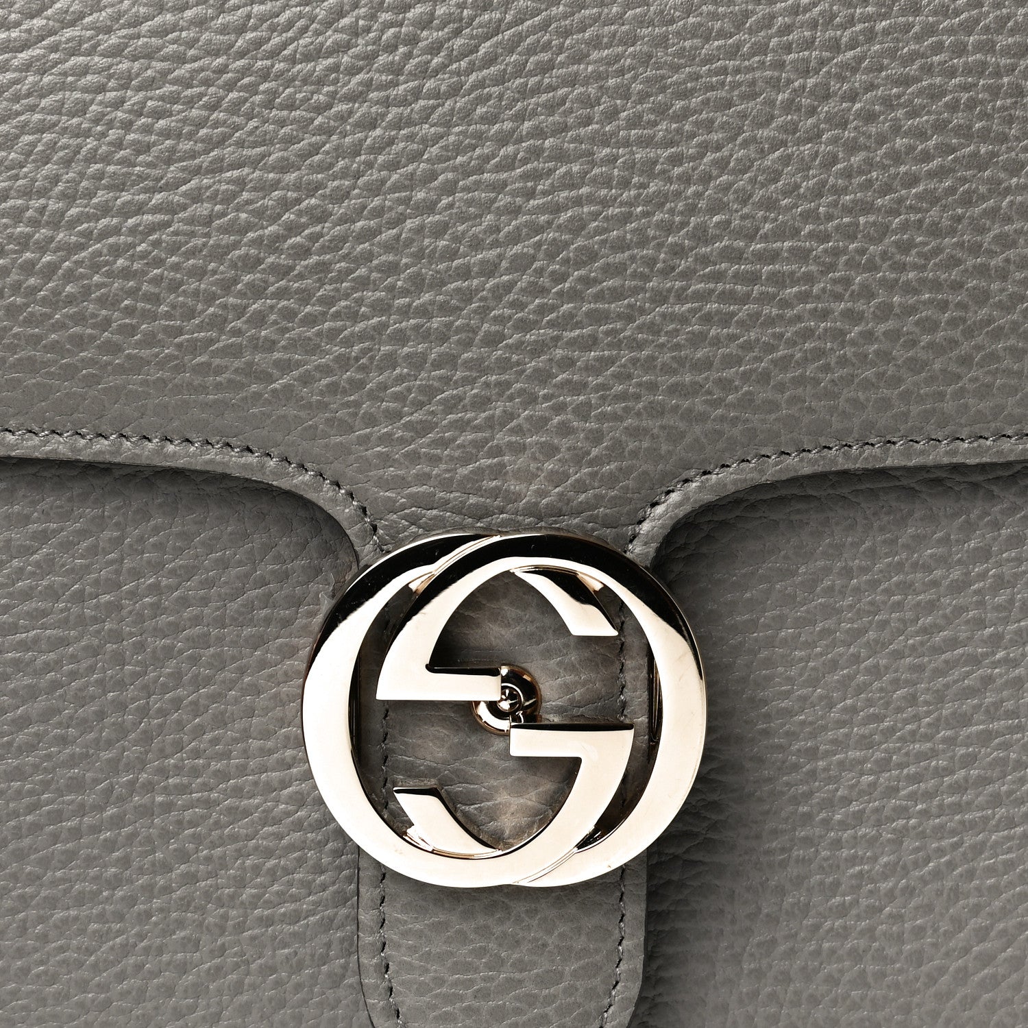 Gucci Dollar Calfskin Interlocking G Shoulder Bag Loess 9 of 11