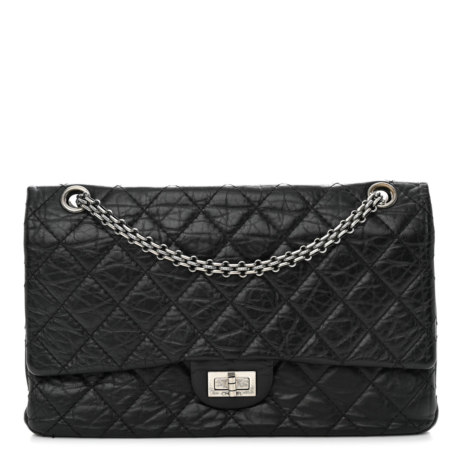 Chanel Aged Calfskin Quilted 2.55 Reissue 226 Flap Black 1 of 12