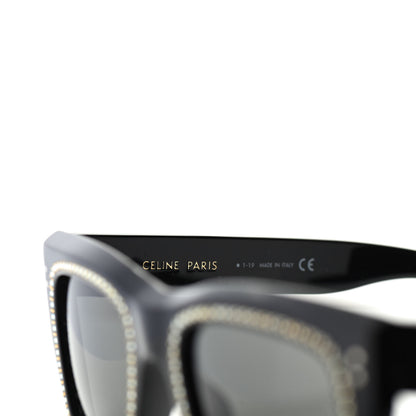 Celine Acetate Crystal Embellished D-Frame Sunglasses CL4082IS Black 5 of 6