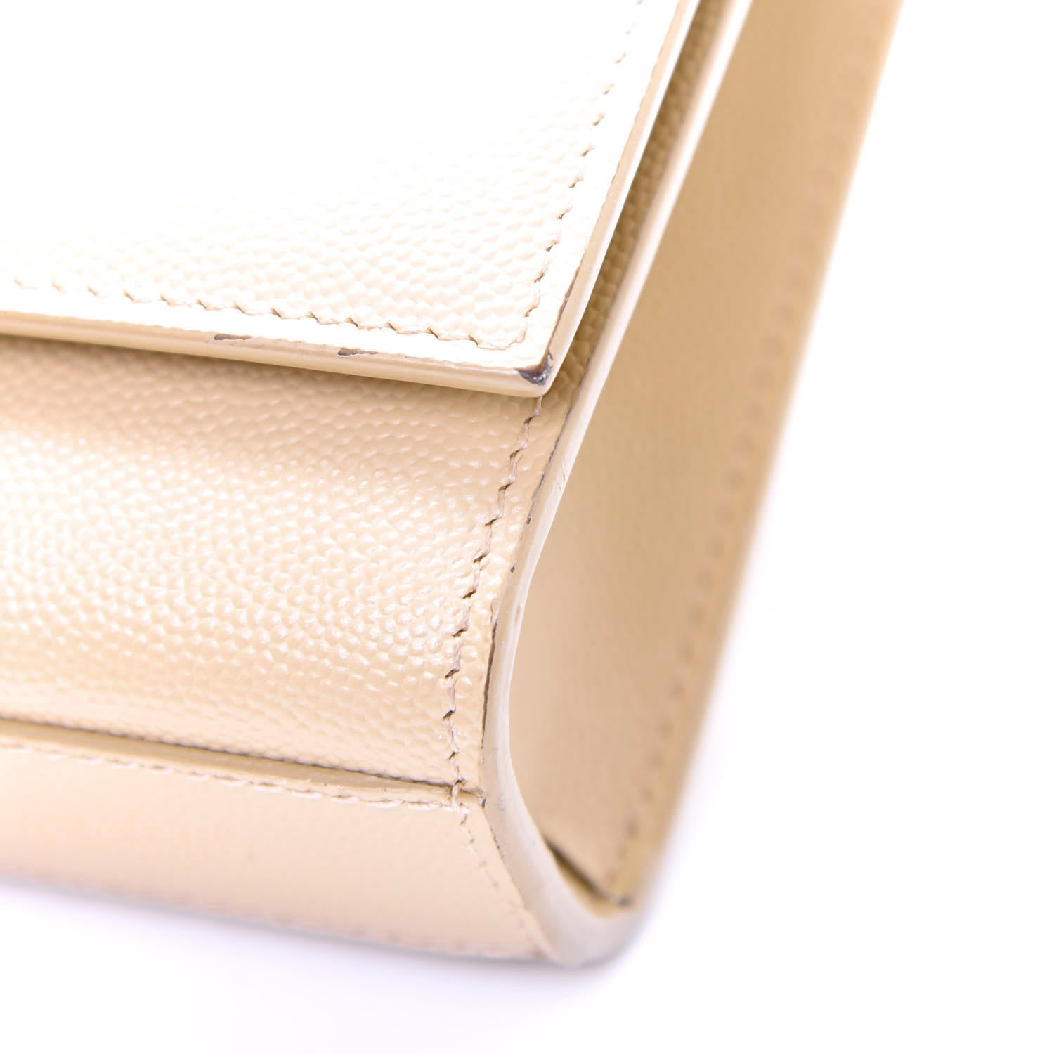 Saint Laurent Grain De Poudre Small Monogram Kate Satchel Nude Powder 12 of 14