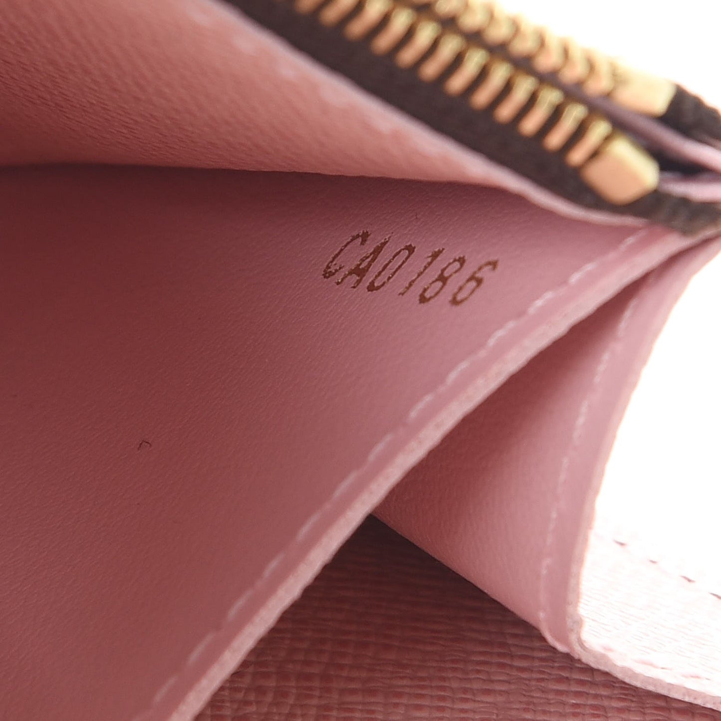 Damier Ebene Caissa Wallet Rose Ballerine