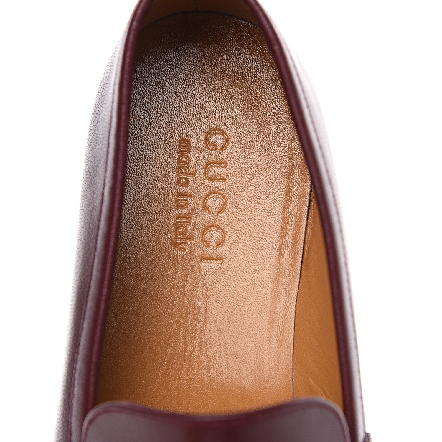 Gucci Goatskin Mens GG Loafers 8.5 Strong Red 6 of 9