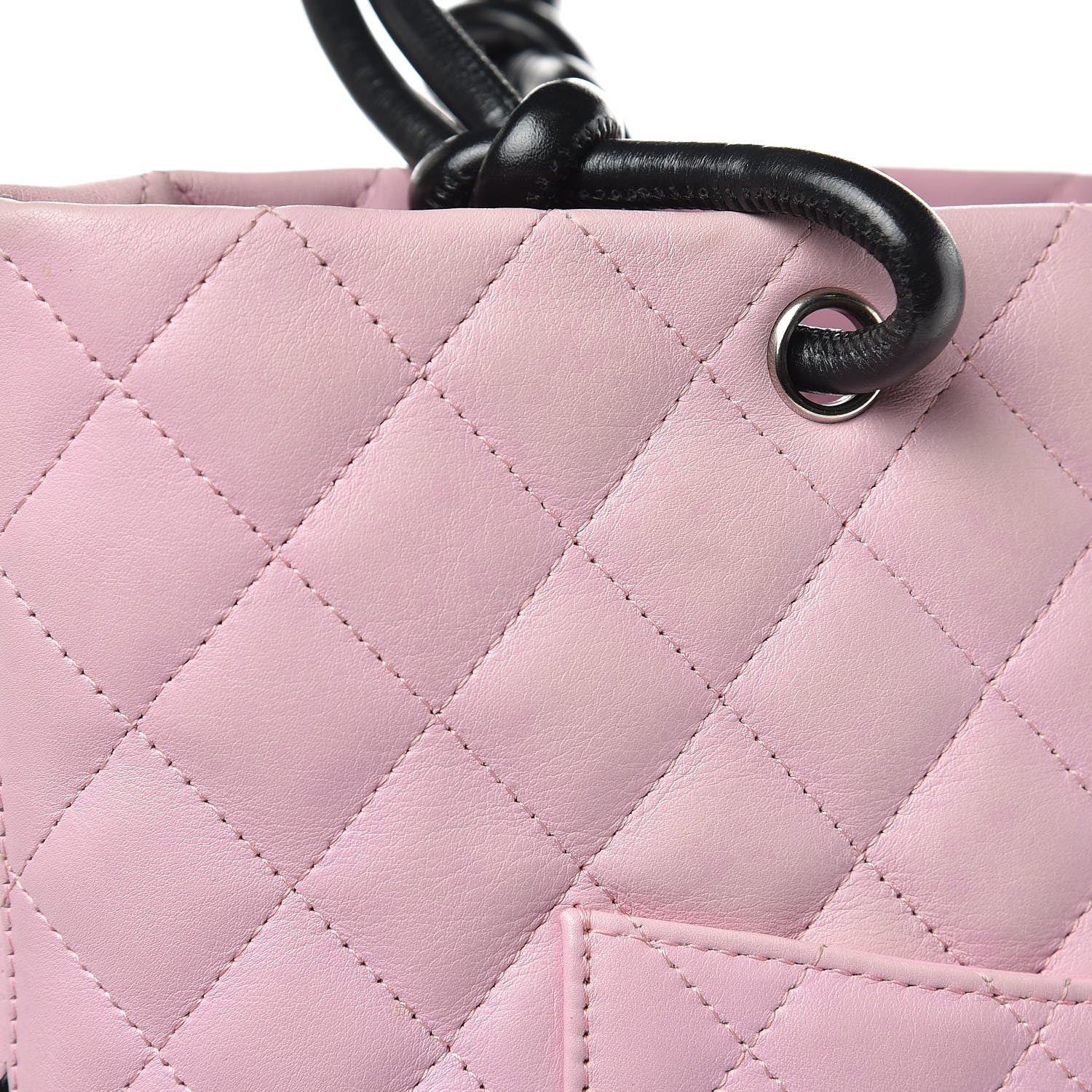 Chanel Calfskin Quilted Medium Cambon Tote Pink Black 13 of 13