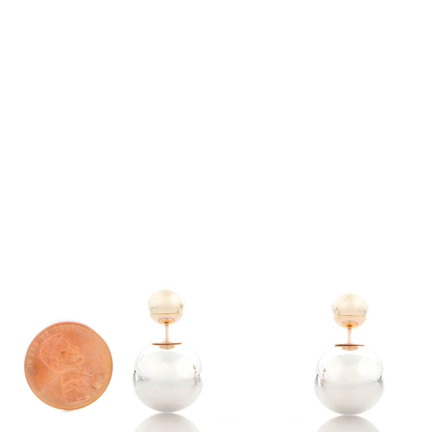 Christian Dior Mise En Dior Tribal Earrings Silver Gold 2 of 4